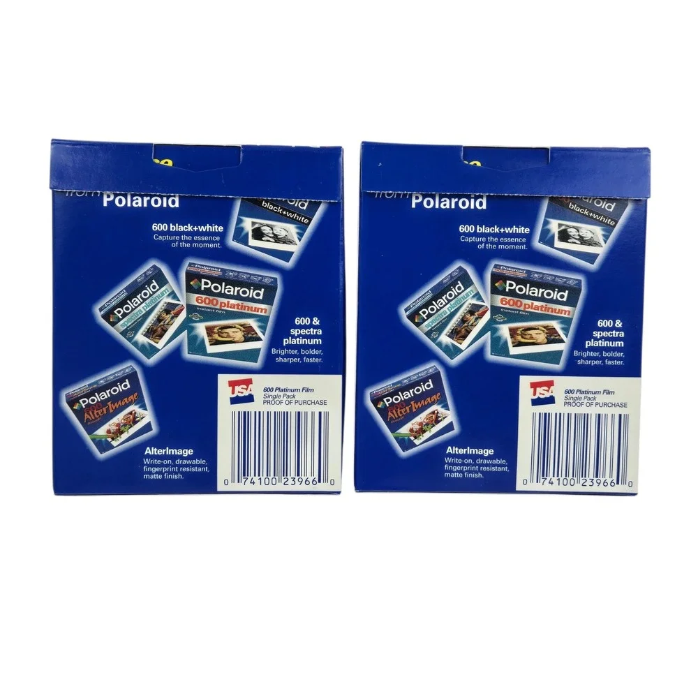 Polaroid 600 Platinum Instant Film 2 Pack NOS Expired 05/01 Props Collectibles